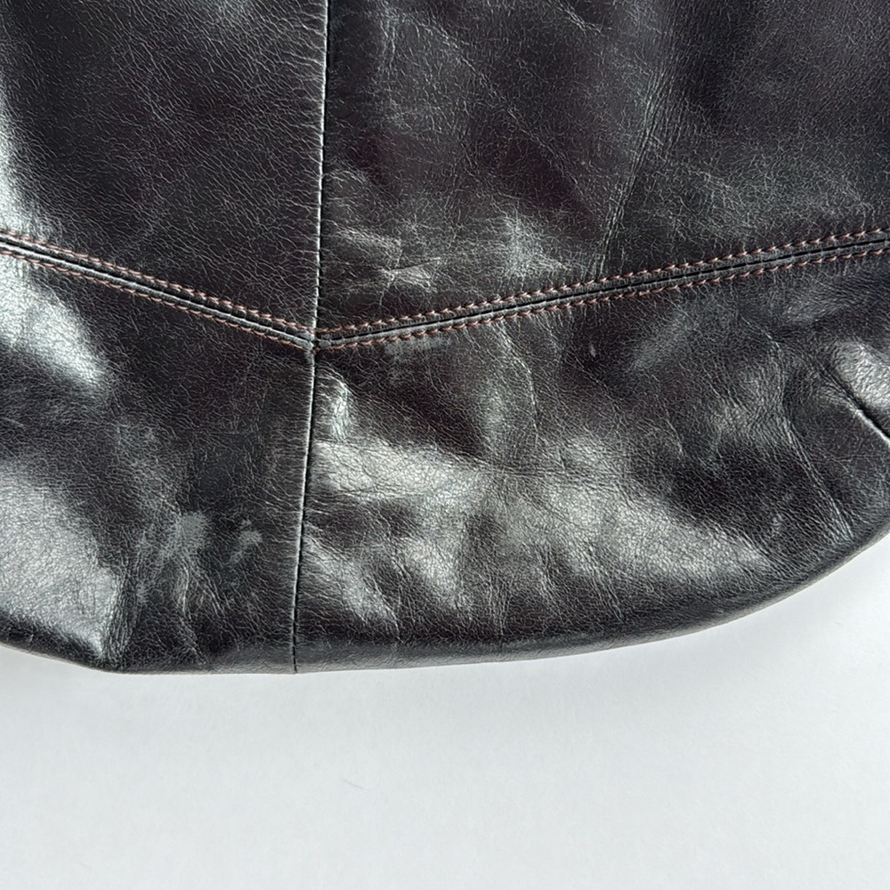 Hobo black leather shoulder bag - Picture 8 of 8